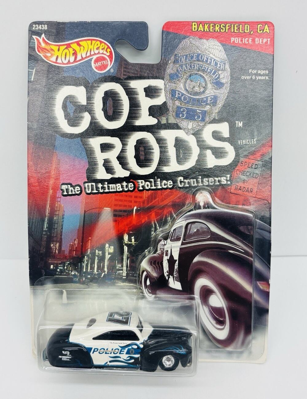 Hot Wheels Cop Rods Tail Dragger Bakersfield, CA Police Dept New Sealed